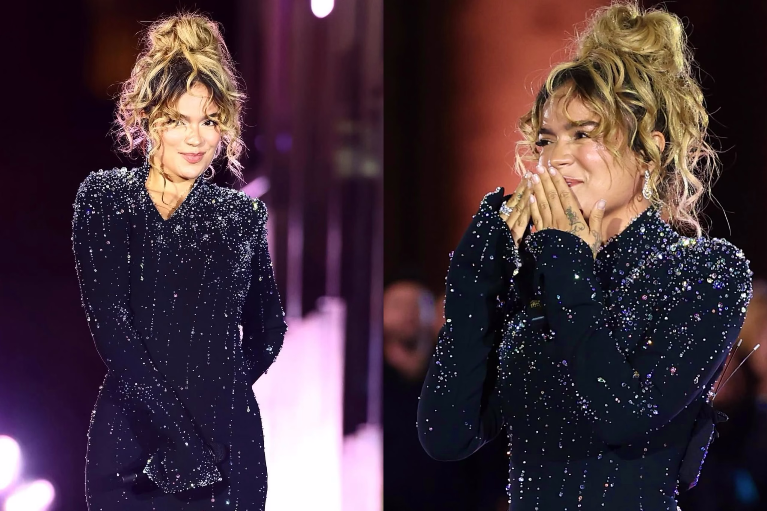 La colombiana se robó todas las miradas del Vaticano