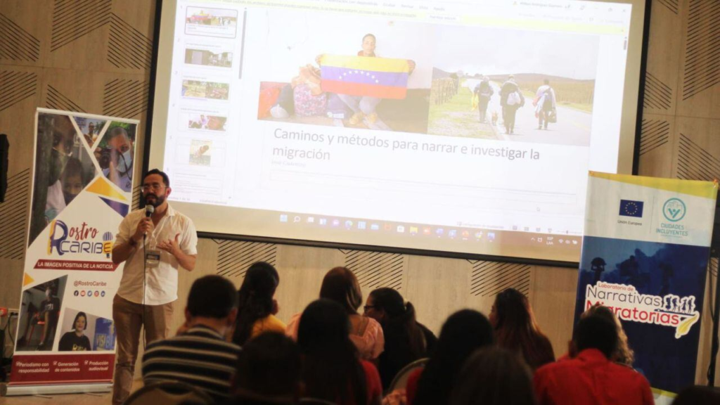 Proyecto Narrativas Migratorias para Periodistas encuentro de comunicadores sociales para aprendizaje sobre la migración en Colombia