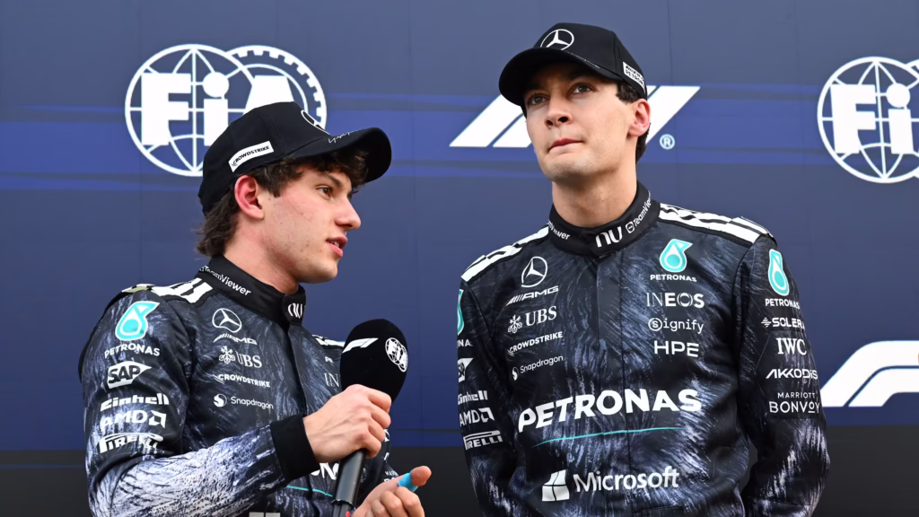 Antonelli y Russell con la misión de seguir comeptiendo | Foto: Cortesía f1.com