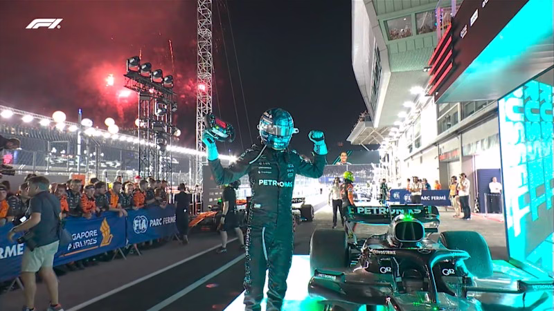 El británico George Russell dominó el GP de Singapur | Foto: Cortesía MLB.com