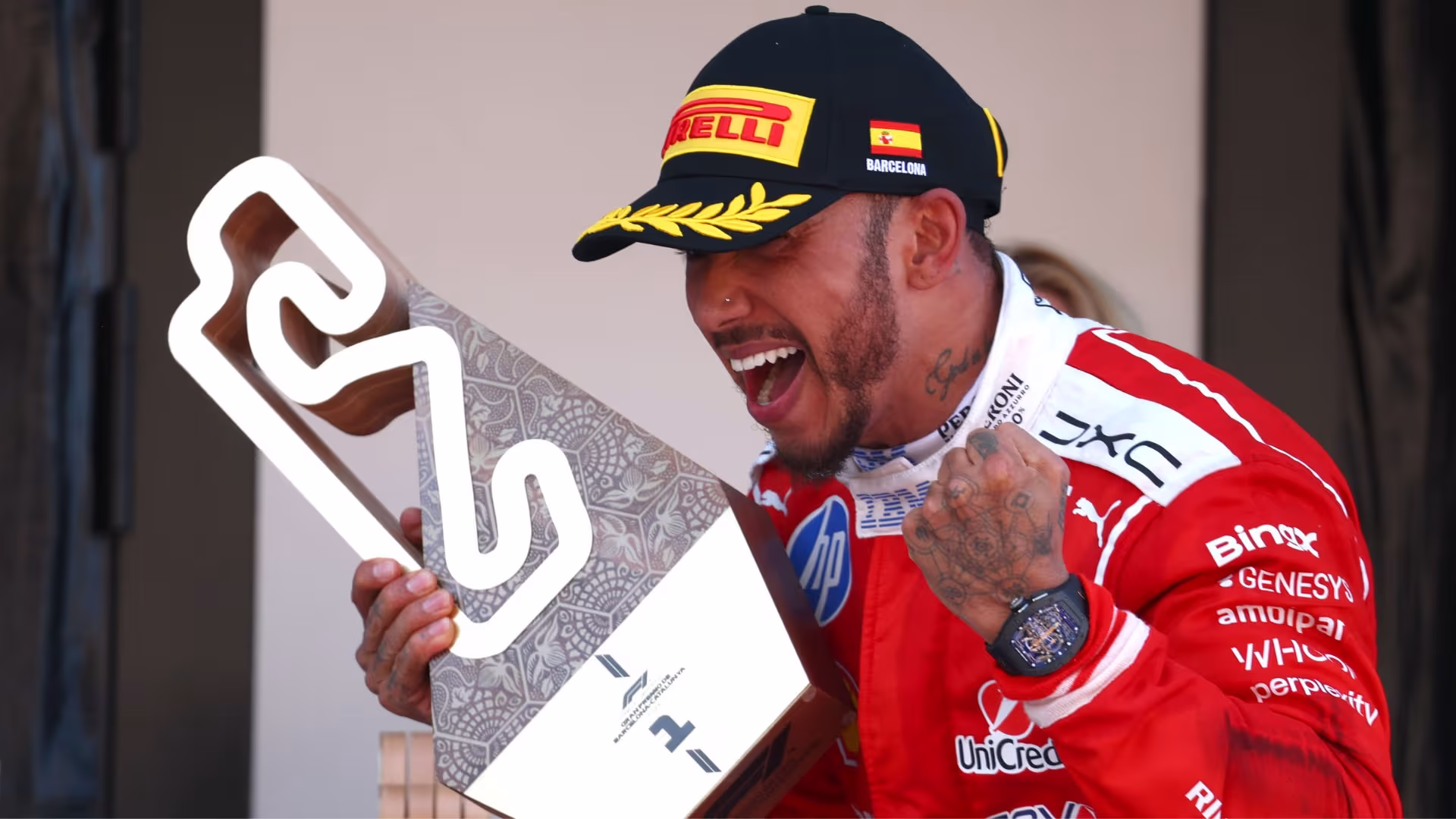 Lewis Hamilton celebra su triunfo | Foto: Cortesía f1.com
