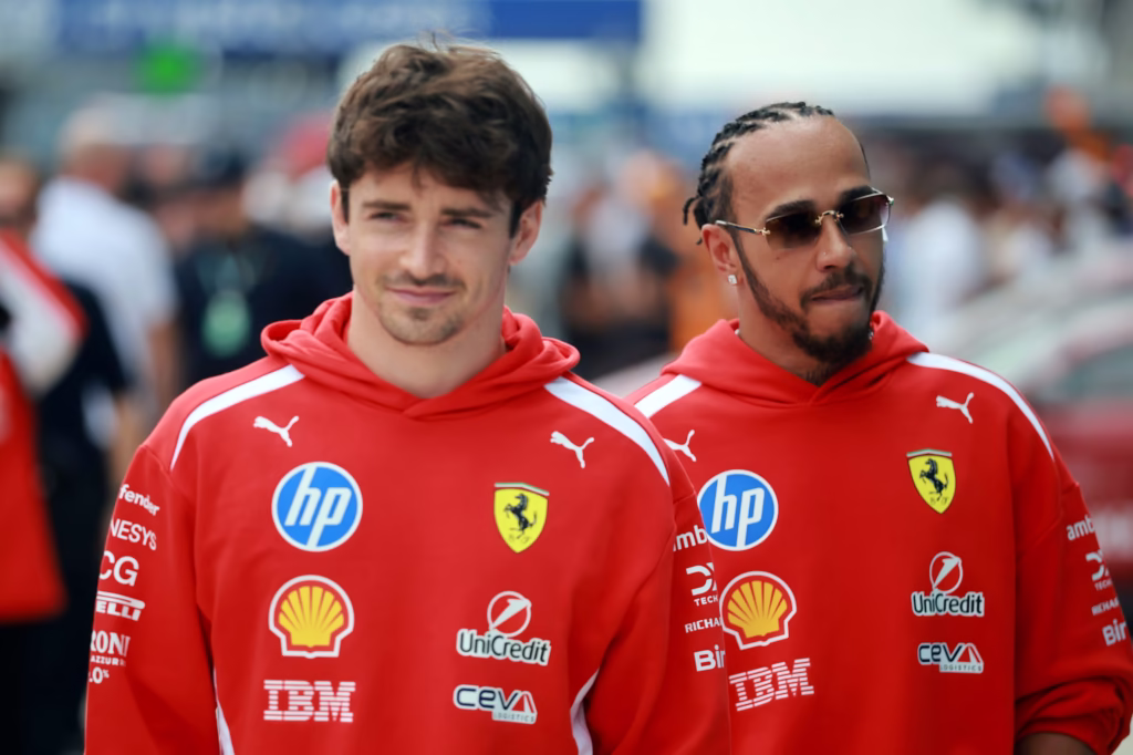 Charles Leclerc y Lewis Hamilton de Ferrari | Foto: Cortesía f1.com