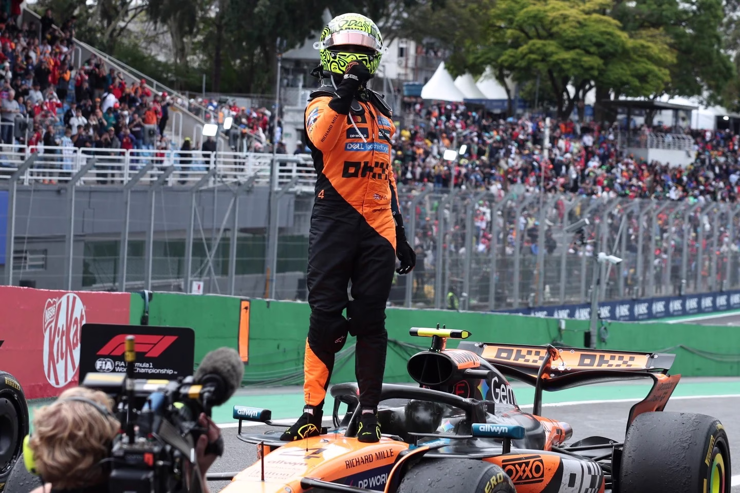 Lando Norris señala añ título de pilotos como meta posible al ganar el GP de Sao Paulo en Brasil | Foto: Cortesía f1.com