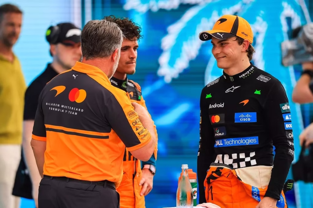 Lando Norris y Oscar Piastri subieron al podio en Miami | Foto: Cortesía F1.com