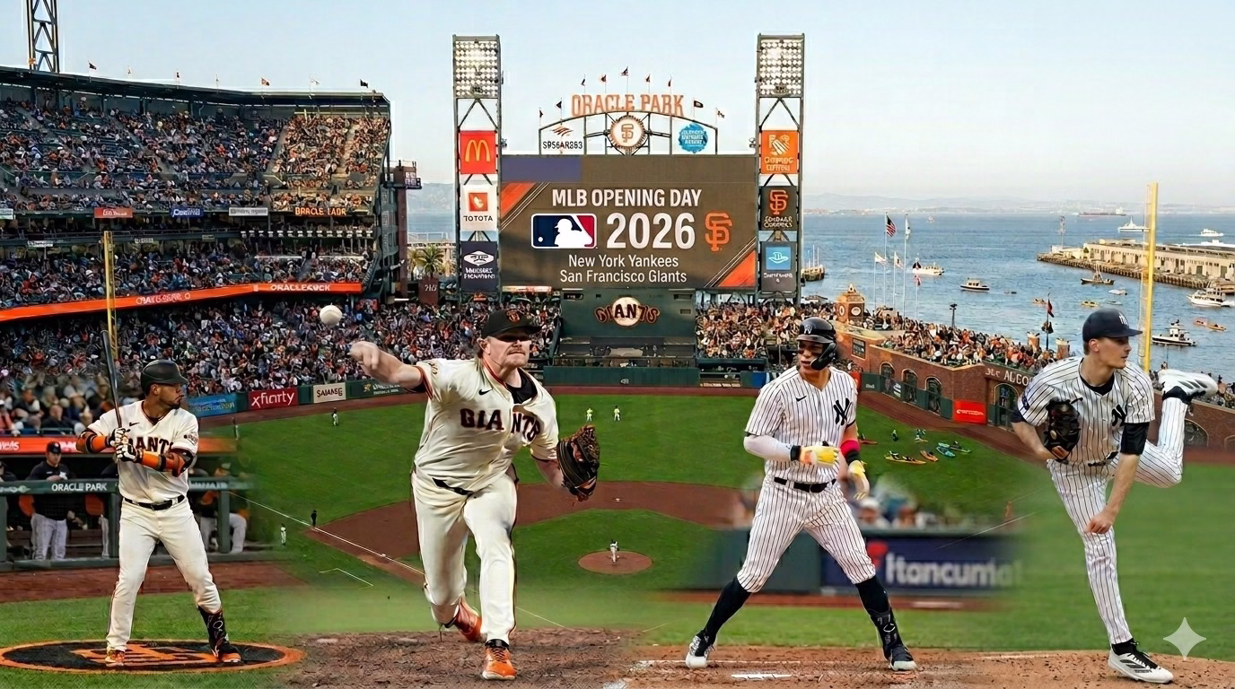 MLB comienza la temporada 2026 en el Oracle Park de San Francisco | Imagen creada por IA