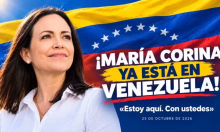 María Corina Machado llegó a Venezuela