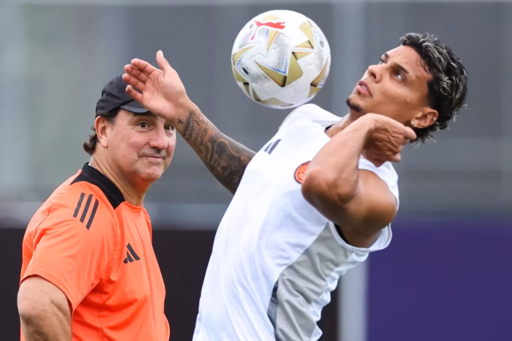 Nestor Lorenzo y Richard Ríos en una de las convoariorias | Foto: Cortesía FCF