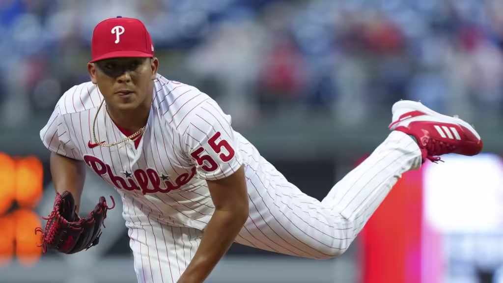 El zurdo Ranger Suárez dio estabilidad a la rotación de los Phillies. Foto: Cortesía MLB.com