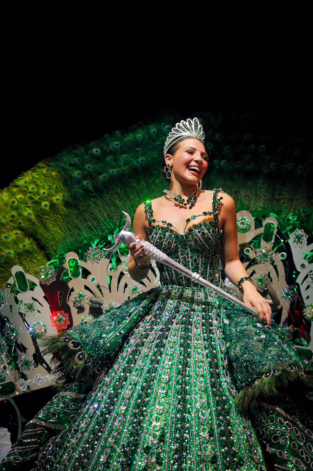 Michelle Char y su corona en el Carnaval de Barranquilla