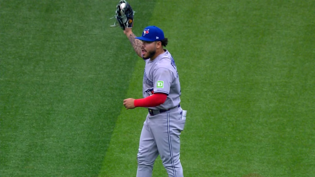 Yohendrick Piñango de los Azuejos de Tornto destaca a la defensiva | Foto: Cortesía MLB.com
