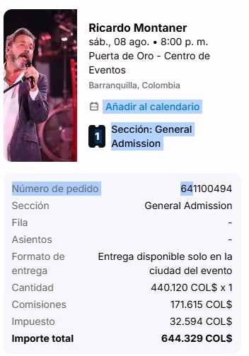 Boletas en Viagogo de Ricardo Montaner